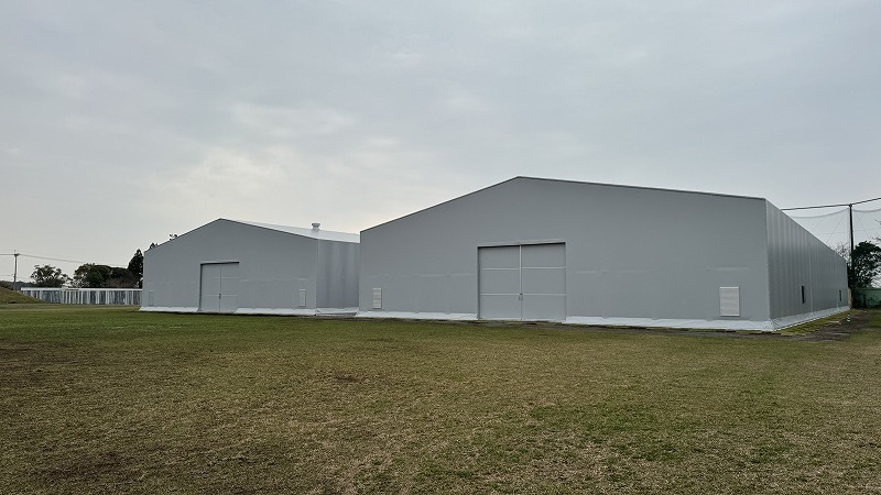 航空自衛隊用テント倉庫完成