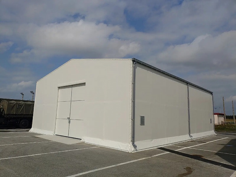 【沖縄県 大型テント倉庫】台風・塩害に強い高耐久設計を低コスト・短納期で実現